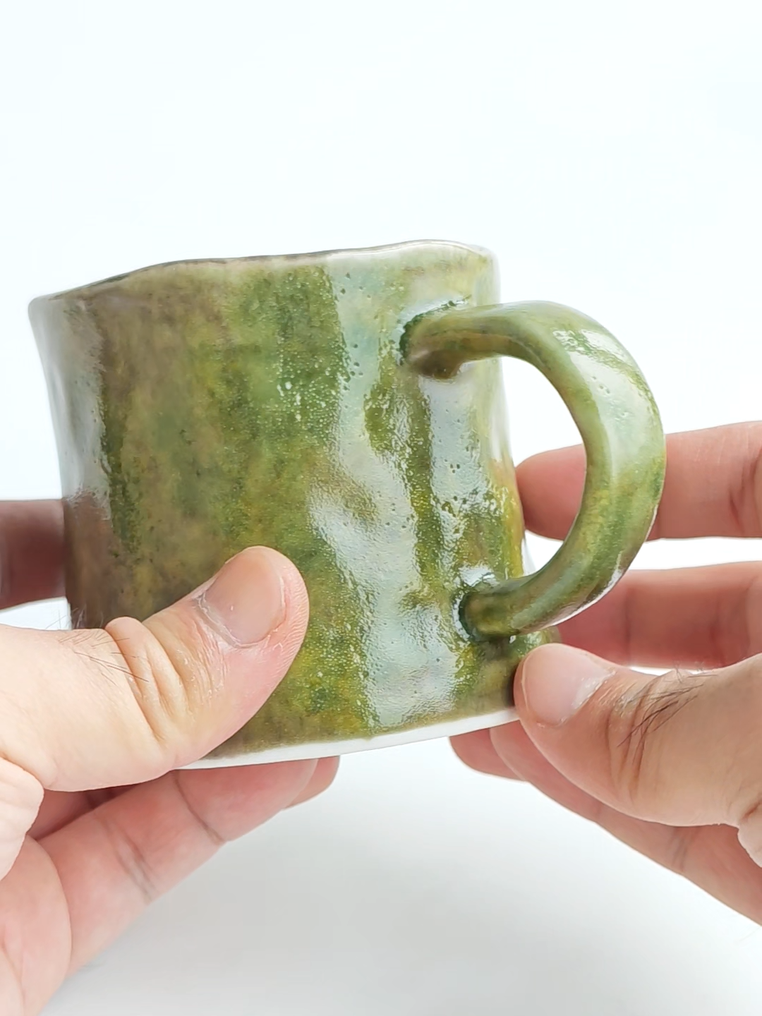 Shino Green Ceramic Mug 210ml